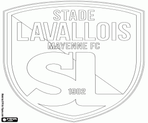 Logo van Stade Lavallois kleurplaat