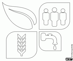 Logo tegen woestijnvorming kleurplaat