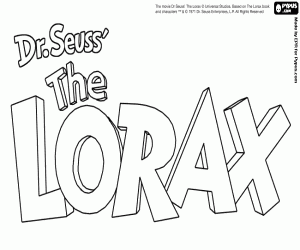 Logo van The Lorax kleurplaat