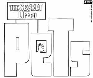 Logo van The Secret Life of Pets kleurplaat