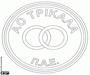 Logo van Trikala FC kleurplaat