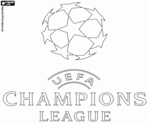 Logo van UEFA Champions League kleurplaat