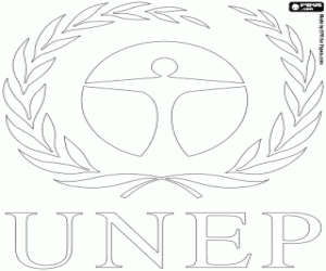 Logo van UNEP kleurplaat