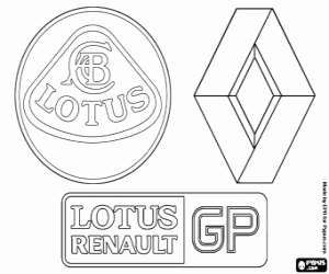 Logo van Lotus Renault GP kleurplaat