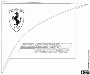 Logo van Scuderia Ferrari kleurplaat