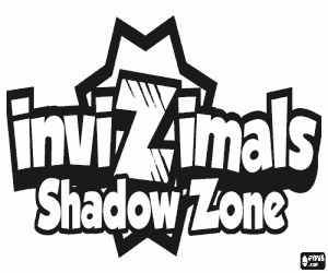 Logo van Shadow Zone Invizimals kleurplaat