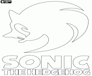 Logo van Sonic The Hedgehog kleurplaat