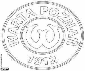 Logo van Warta Poznań kleurplaat