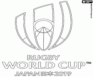 Logo Wereldkampioenschap Rugby 2019 kleurplaat