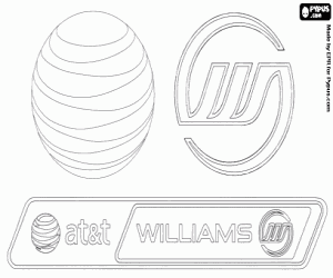 Logo van Williams F1 kleurplaat