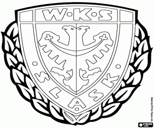 Logo van Śląsk Wrocław kleurplaat
