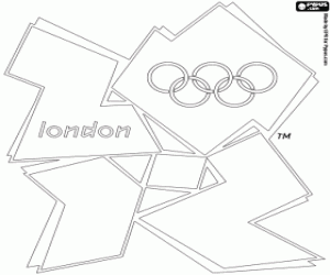 Londen 2012 Olympische Spelen logo kleurplaat