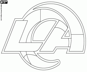 Los Angeles Rams logo kleurplaat