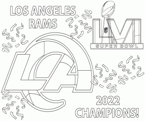 Los Angeles Rams, Super Bowl 2022 kleurplaat