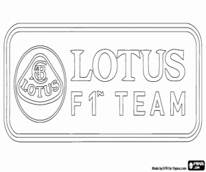 Lotus F1 Team logo kleurplaat