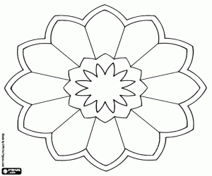 Lotusbloem mandala kleurplaat
