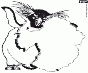 Lovelace de pinguïn bijt ijs kleurplaat