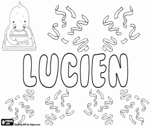 Lucien, Franse naam kleurplaat