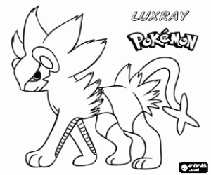 Luxray, Pokémon kleurplaat