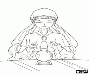 Madame Taki uit Mermaid Melody kleurplaat