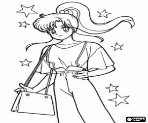 Makoto Kino, Sailor Moon karakter kleurplaat