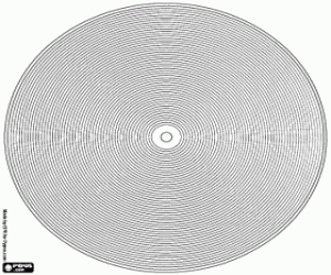 Mandala van concentrische cirkels kleurplaat
