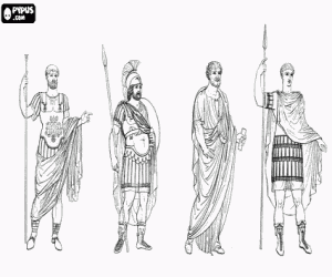 Mannen van het Romeinse rijk kleurplaat