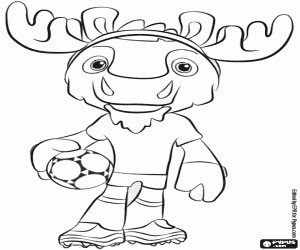 Maple, mascotte Canada WK voetbal 2026 kleurplaat
