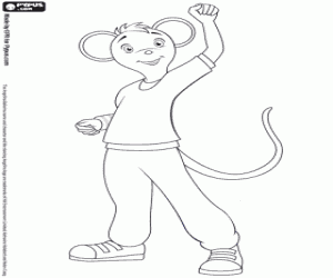 Marco, de danser, een vriend van Angelina kleurplaat