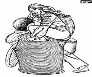 Marion, vrouwelijke protagonist kleurplaat