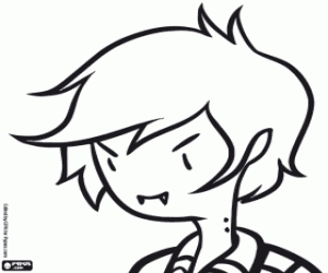 Marshall Lee, de koning Vampier kleurplaat