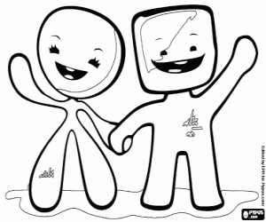 Mascottes van Turijn 2006 kleurplaat