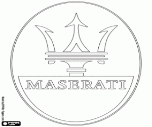 Maserati logo kleurplaat