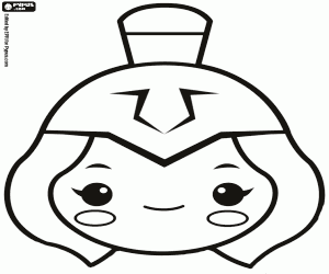 Masker van de godin Athena kleurplaat