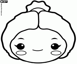 Masker van de godin Diana of Artemis kleurplaat