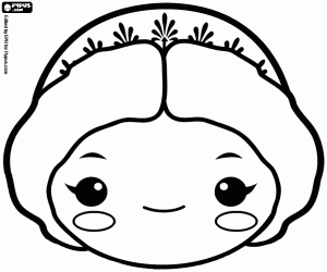 Masker van Juno, masker van Hera kleurplaat