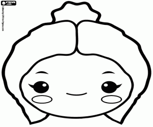 Masker van Venus of Aphrodite kleurplaat