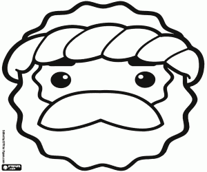 Masker van Vulcanus of Hephaestus kleurplaat