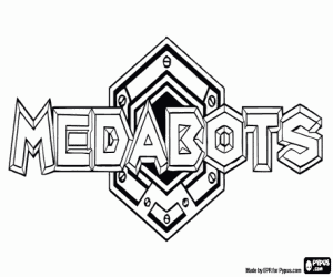 Medabots logo kleurplaat