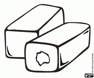 Melk candybars kleurplaat