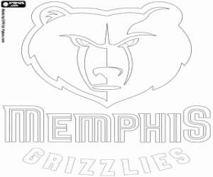 Memphis Grizzlies embleem kleurplaat
