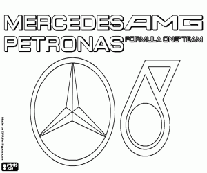 Mercedes AMG Petronas logo kleurplaat