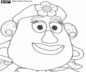 Mevrouw Potato Head kleurplaat