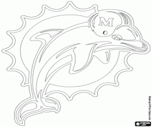 Miami Dolphins embleem kleurplaat