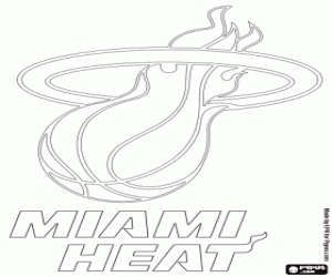 Miami Heat badge kleurplaat