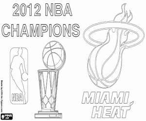 Miami Heat NBA-kampioen 2012 kleurplaat