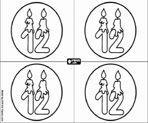 Mijn twaalfde verjaardagspartij kleurplaat