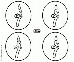 Mijn zeven zullen we vieren verjaardag kleurplaat