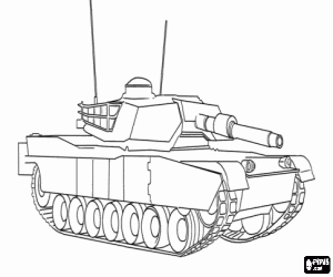 Een militaire oorlog voertuig kleurplaat
