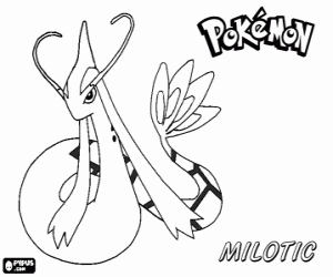 Milotic, een Pokémon kleurplaat